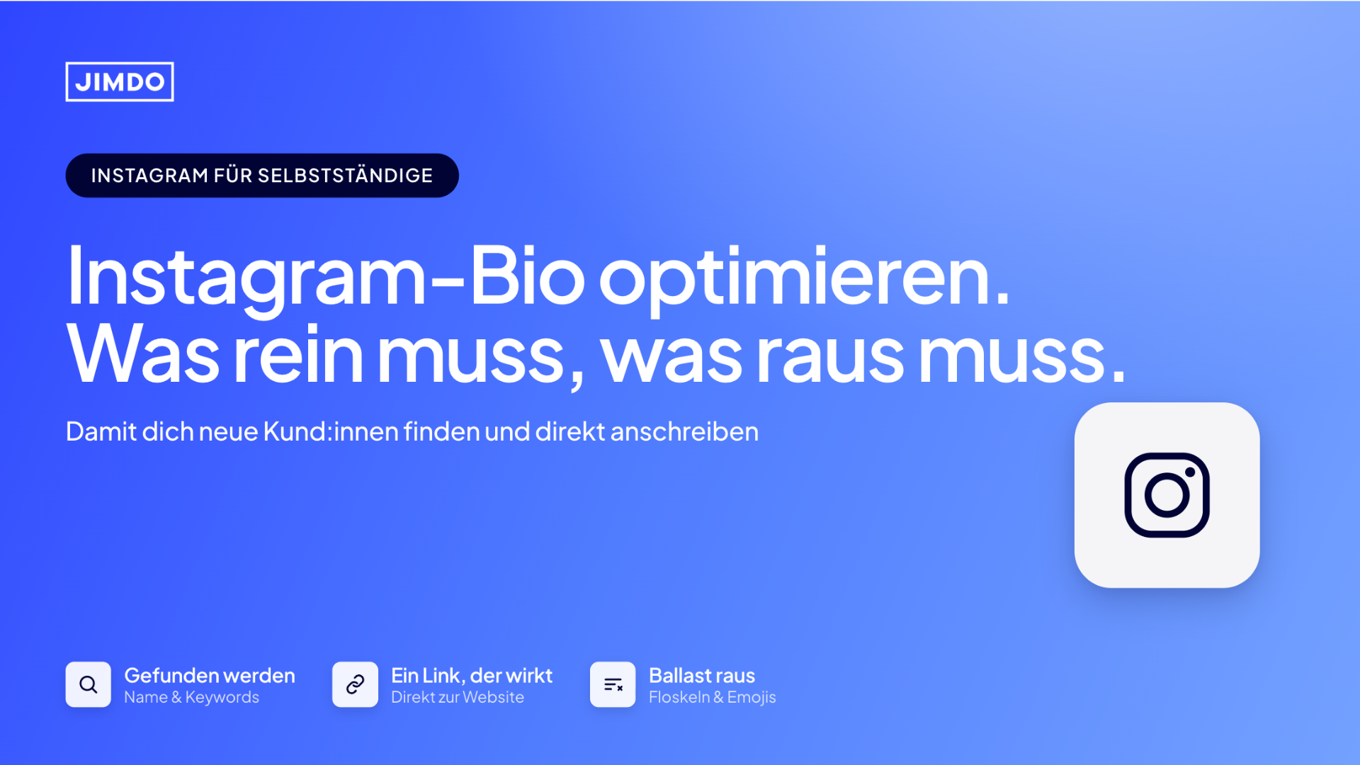 Instagram-Bio optimieren – Tipps für Selbstständige